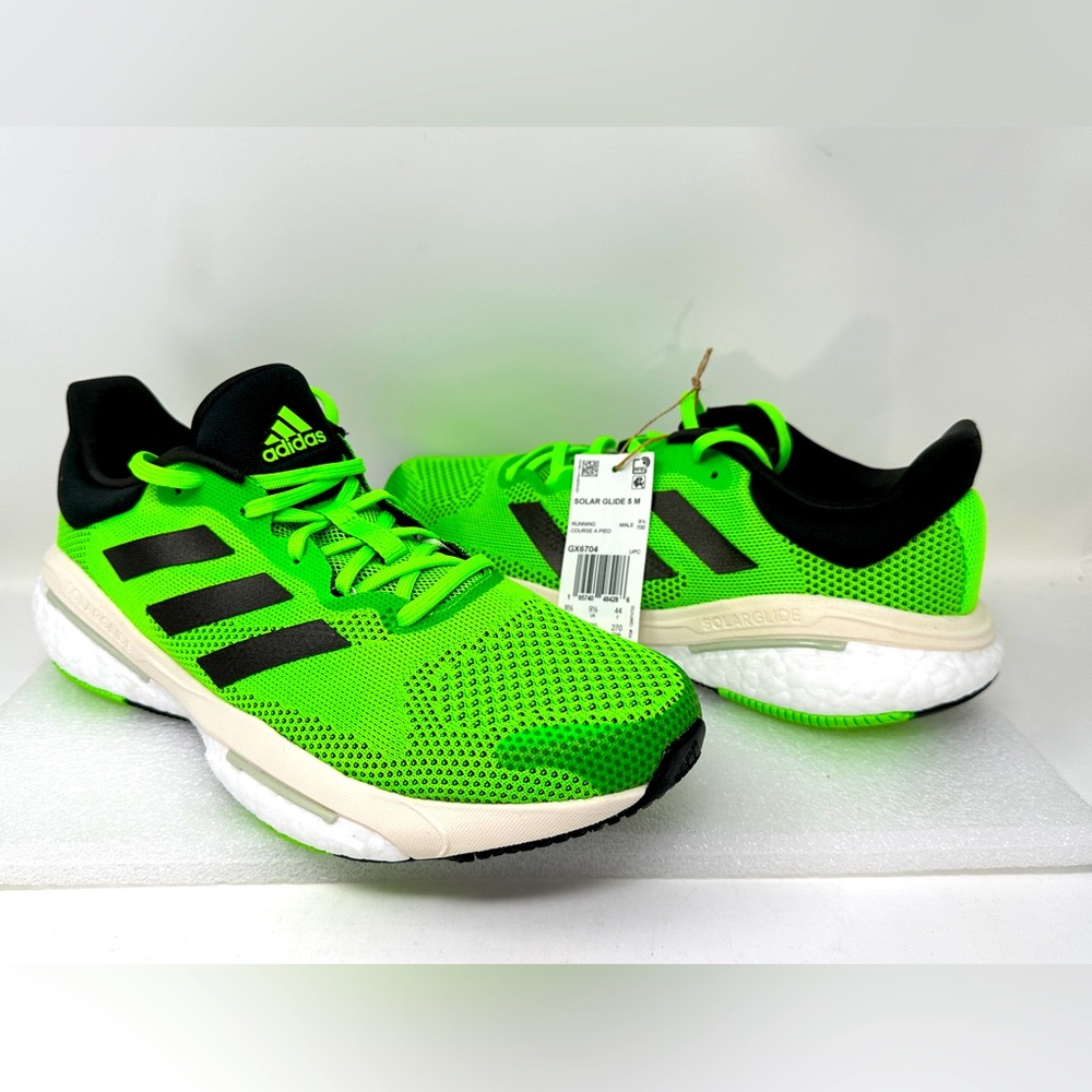 adidas Solar Glide 5 Solar Green Running Shoes Men's Size 10 GX6704